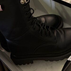 Black Platform Combat Boots